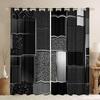 Schwarze Glitzer-Punkt-Vorhänge Polyester-Fensterdekoration Modern Glam Party-Dekor Wohnzimmer-Vorhänge Stil Verdunklungspanel Desi
