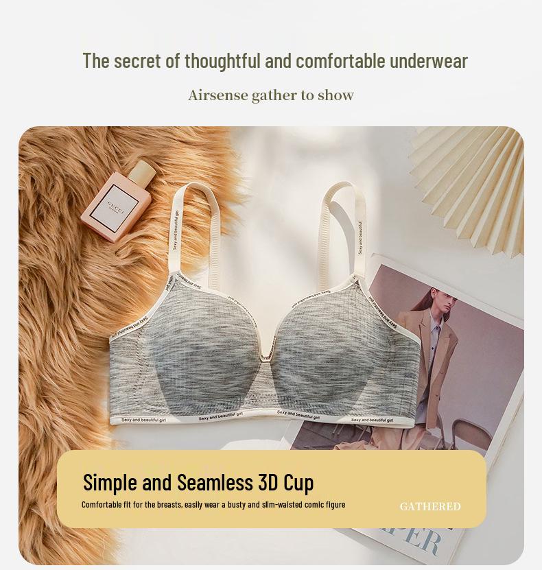 Grenzüberschreitender Damen Push-Up Nahtloser BH: Dick gepolstert, Bügellos, Seitenstütze, Anti-Hänge-Effekt zur Vergrößerung kleiner Brüste
