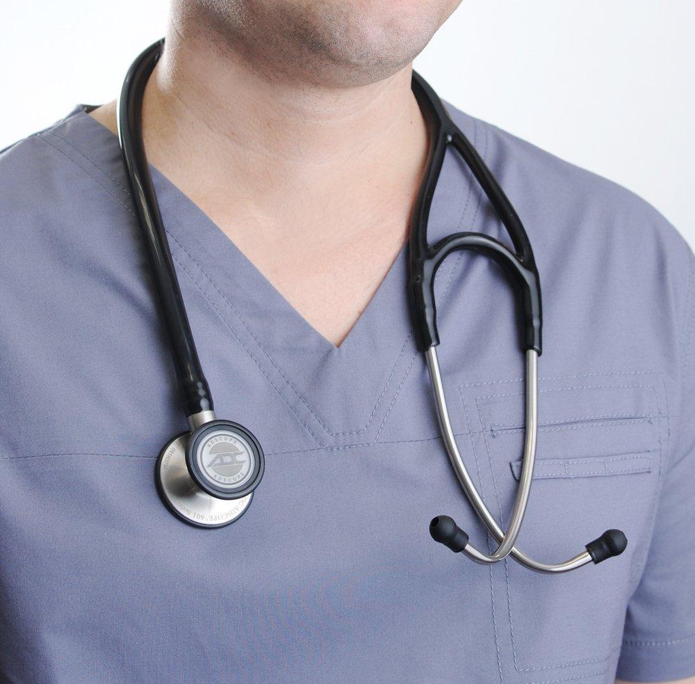 ADC AD Scope Convertible Cardiology All Black (NY, USA) (Aidee) Stethoscope, AD701ABK,