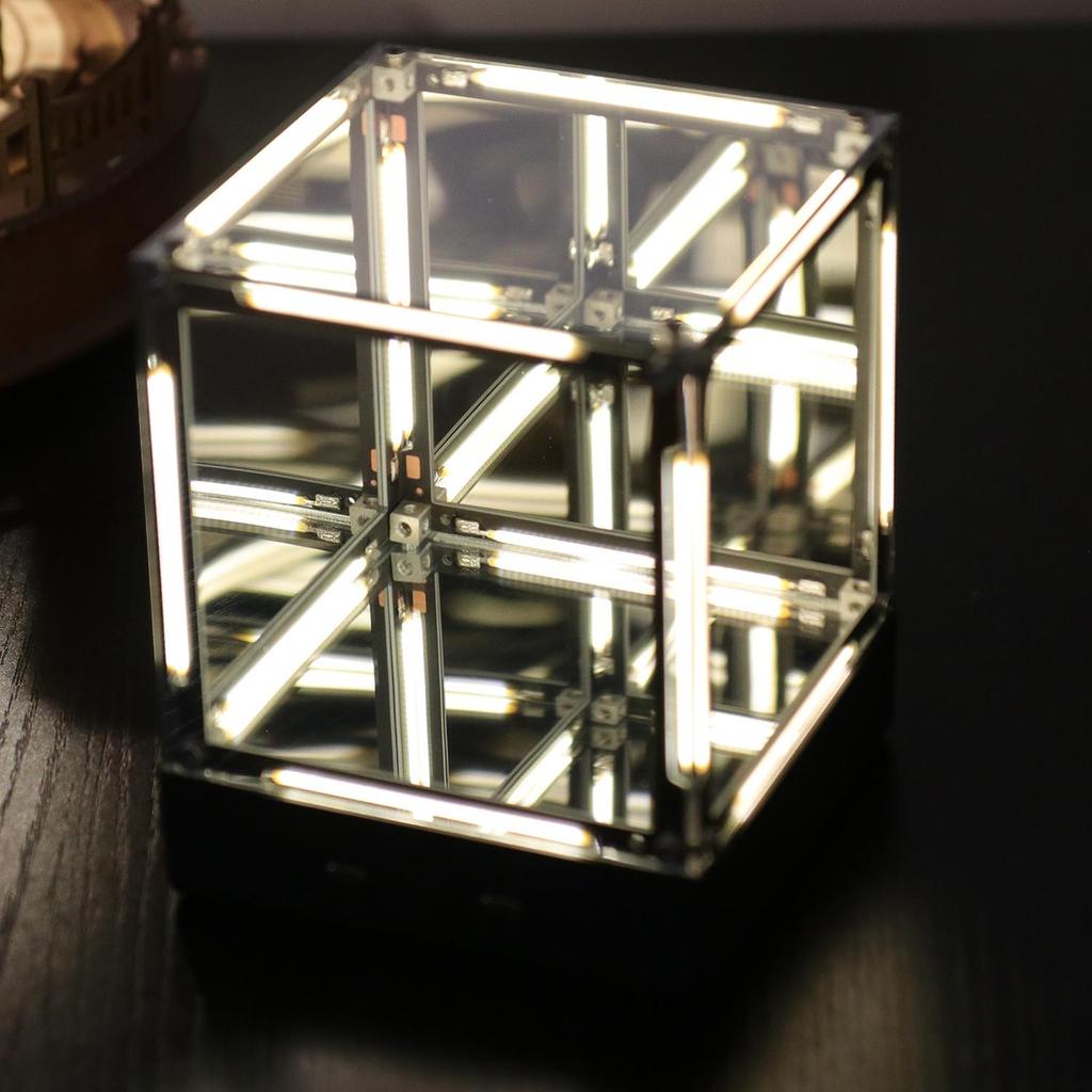 Dormin 4D Space Hypercube Night Light, Creative Atmosphere Lamp, Esports Room Cube Blind Box Figurine, Desk Decorator