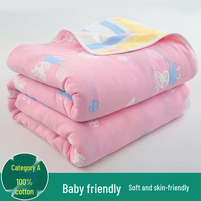 Six-Layer Cotton Gauze Baby Blanket: Swaddle, Bath Towel, or Summer Quilt Cover