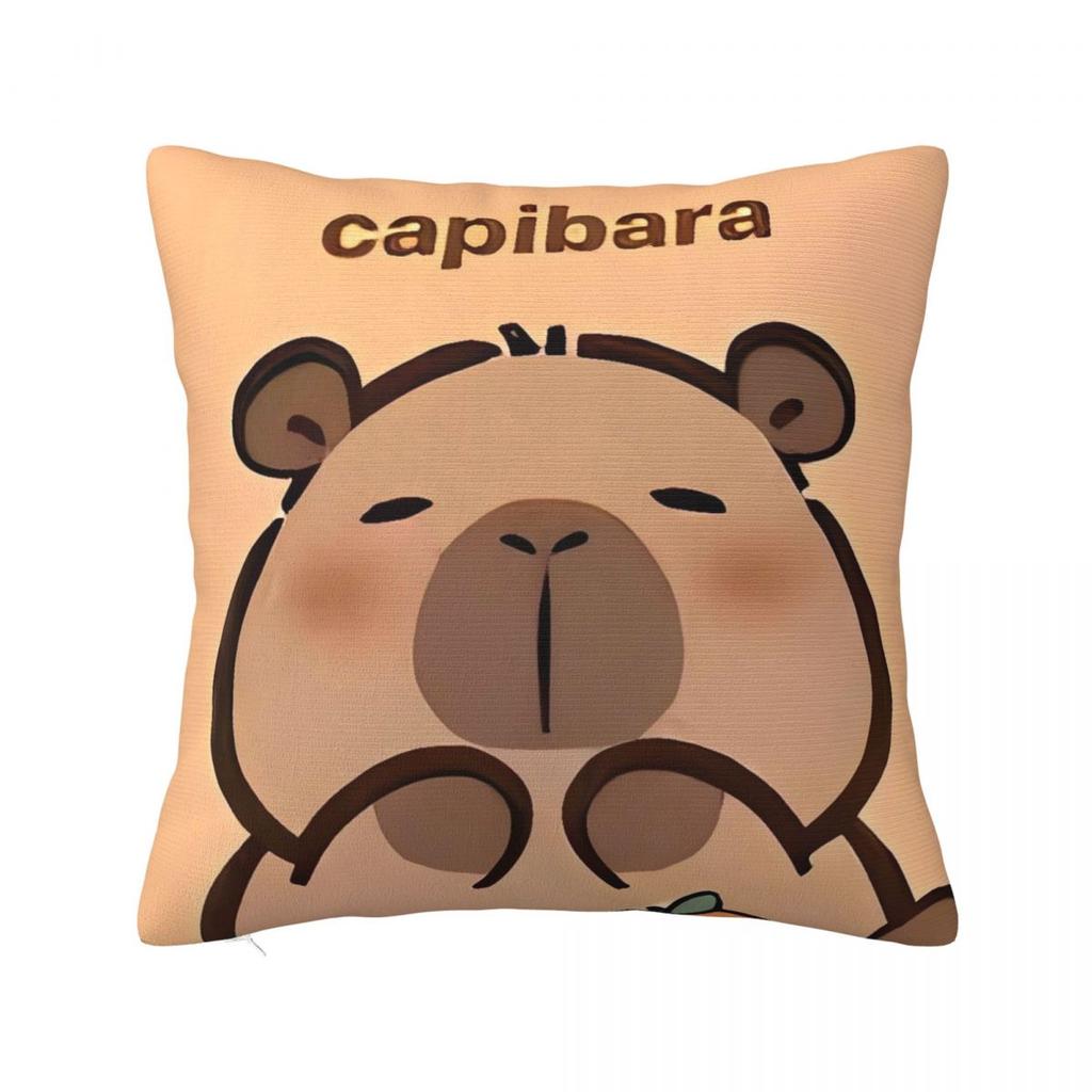 Kawaii Anime Capybara Pillow Cover Fashion Pillow Case For Chair Sofa Home Decoration Cushion Cover Square Pillowcases Gift
