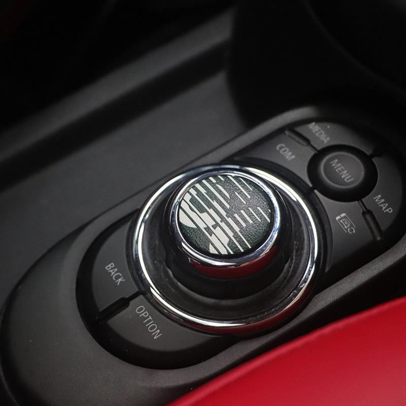 Car Central Control Multimedia Button Cover Trim Knob Sticker For MINI Cooper F55 F56 F57 Countryman Clubman Styling Accessories s3