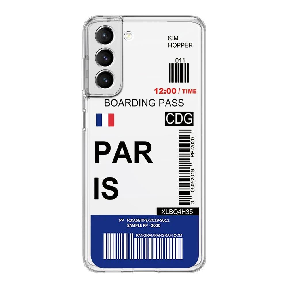

Phone Case For Samsung S24 Ultra S23 FE S22 S20 S21 5G S10 S9 Plus S10E S8 Clear World City Travel Ticket New York London Cover Samsung S21