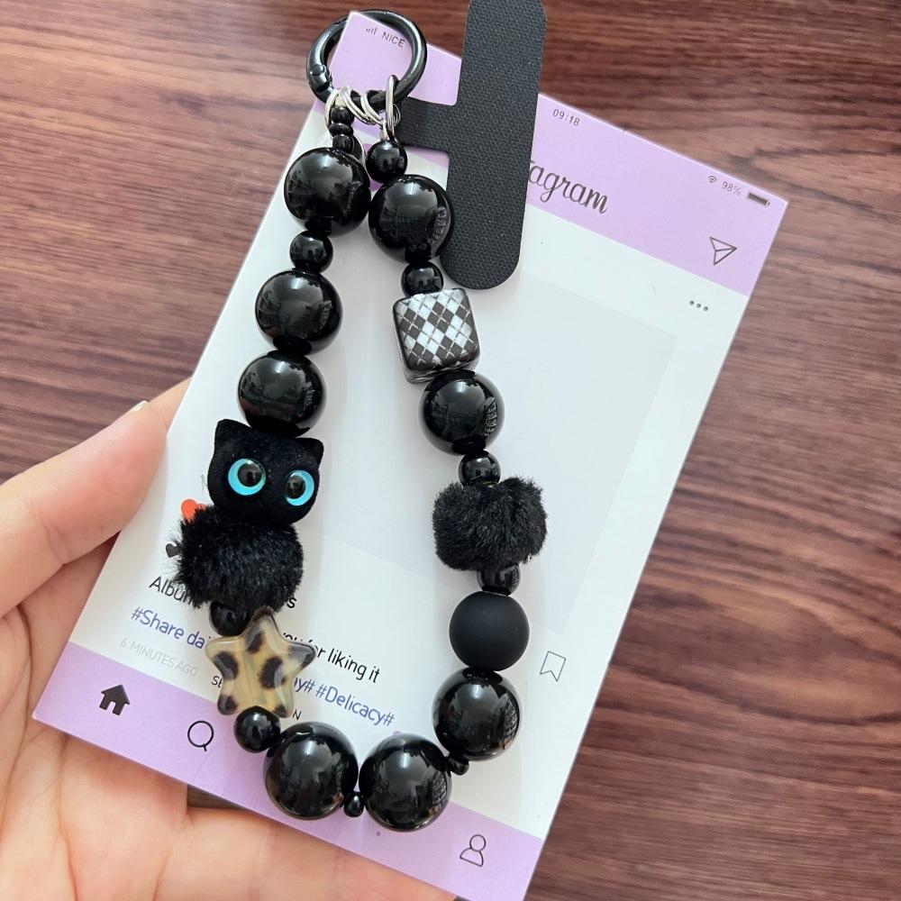 Crystal Bead Mobile Phone Chain Lanyard Mobile Phone Wrist Short Lanyard Mobile Phone case Chain Beaded Hand Chain fashion&Plastic