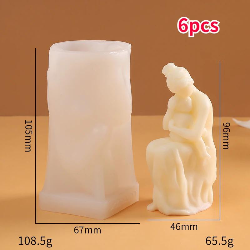 Home Crafts Girl Silicone Candle Molds DIY Rose Blindfolded Female Aromath Gpysum Home Decor Making Women Head Art Candle Mould