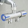 Modern Bathroom Setup Three-Way Faucet Angle Valve Dual Control Faucet For Washing Machine Watering 120MM G1 2