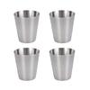 4pcs Stainless Steel Shot Glasses Small Capacity Stackable Metal Drinking Cups 30ml Drinkware for Travel and Party