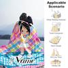 Girls Play Badminton Customize Text Blanket Lightweight Customizable Blanket Soft & Cozy Throw For Chair Couch Sofa Livingroom