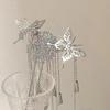 1 Pcs Women Fashion Butterfly Flower Hairpins Exquisite Long Tassel Wedding Headwear Zinc Alloy Material Accessories Gifts