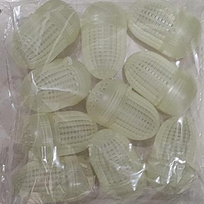 10pcs Fishing Baits Basket Feeder Luminous Fishing Feeder Holder Bait Attract Fish Shrimp Earthworm Tackle Accessories Tool