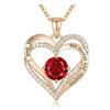 Herz und Rose Partner-Halsketten-Set, Ewige Liebe Anhänger mit Geschenkbox, Romantisches Geschenk, Ideales Jahrestagsgeschenk für Ehefrau, Freundin, MUTTER