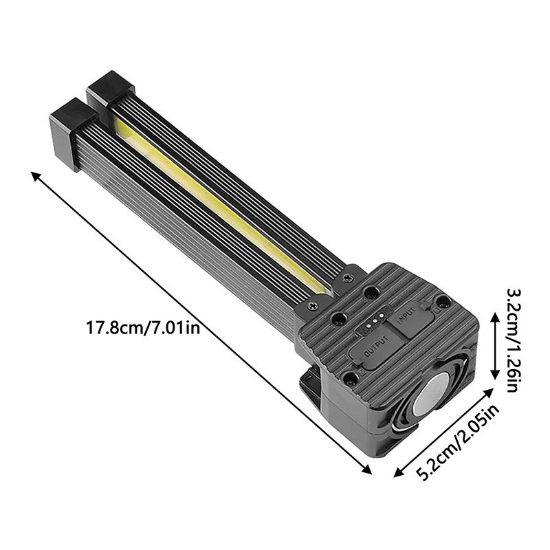 Portable Led Flashlight With Hanging Hook, Handheld Usb Rechargeable Worklight Outdoor Camping Light Auto Repair Work Light