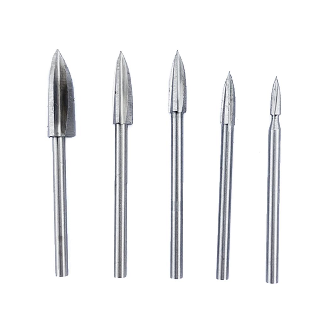 7Pcs Wood Carving Engraving Drill Accessories Bit Fitment For Rotary Tools 6mm Shank Woodworking Chisel Insert Cutter