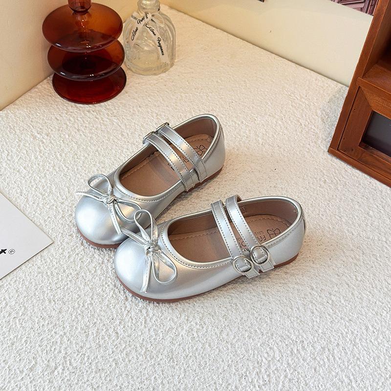Sweet Flat Soft Sole Low Cut Mary Jane Leather Shoes For Little Girls