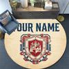 Custom Name,Atlético Madrid pattern round rug,Carpet Rug for Living Room Bedroom Playroom ,Non-slip Floor Mat,Holiday Gifts and Birthday Gifts.
