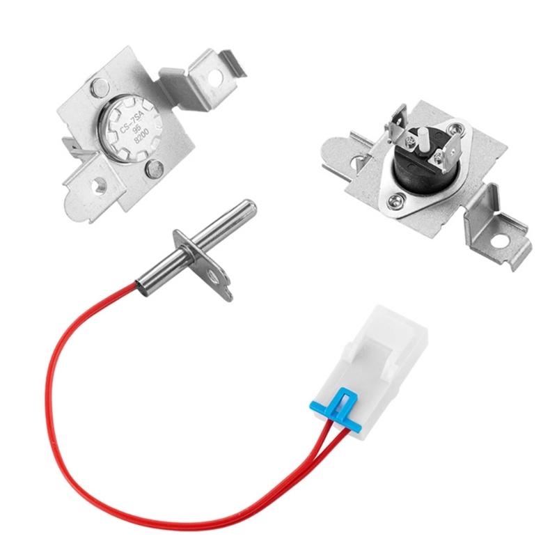 AGM30045804 Dryer Thermistor and Thermostat Kit High Limit Thermostat Clothes Dryer Parts for Enhanced Durability