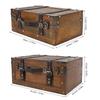 Wooden Chest Wooden Chest Portable Vintage Distressed Multifunctional Wood Storage Trunk Handbag for Clothes Toys Photo Prop
