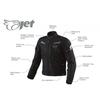 Jet Motorcycle Moto Jacket Men Waterproof Black Multifunctional Pocket System Removable Lining All Seasons (Black)