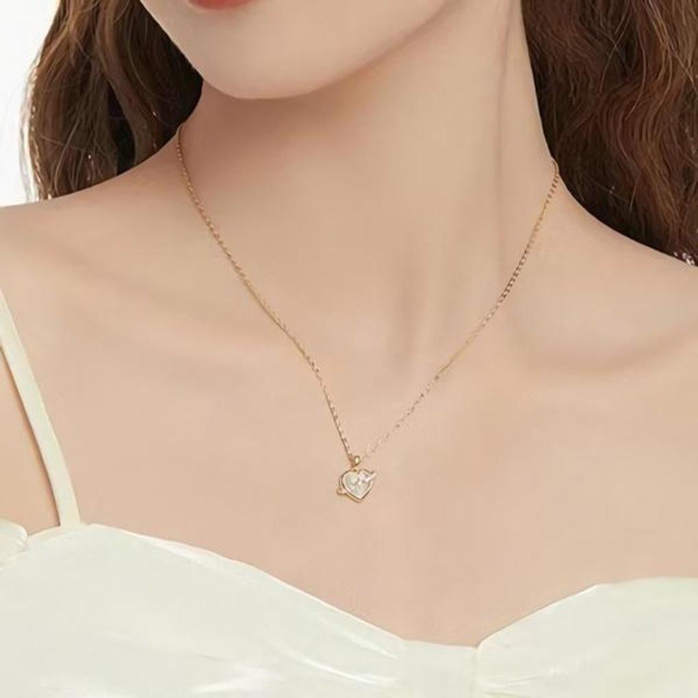 Women's Heart Planet Twinkle Necklace 2 Colors