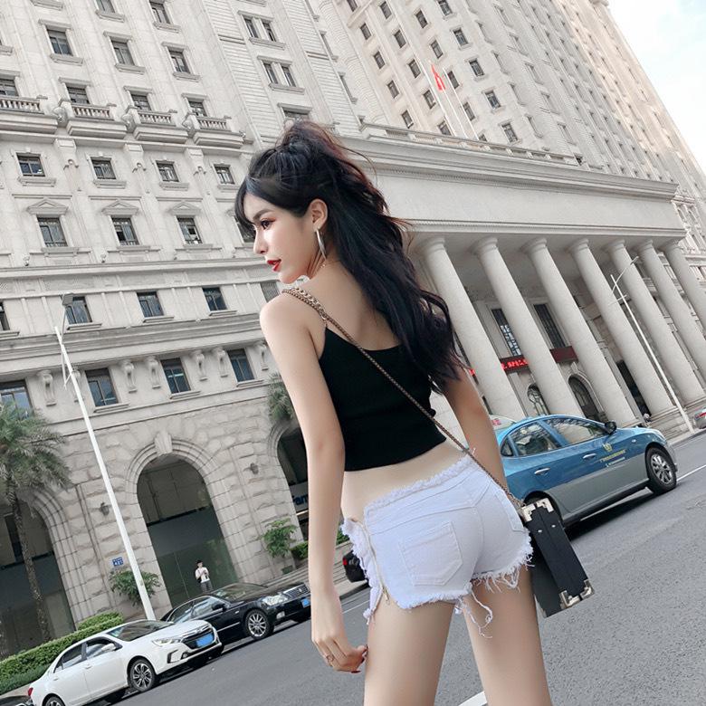 2024 Summer Sexy Low-Waist Ripped Women's Denim Shorts - European American Fashion