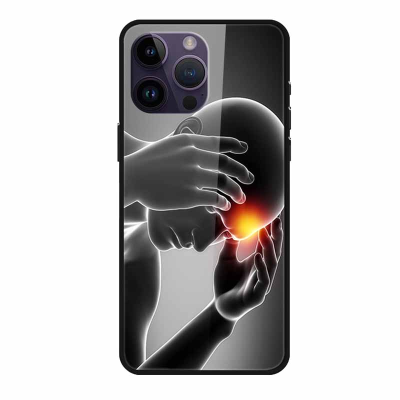 Tempered Glass Case For iphone 15 Pro Max Case Hard Glass Back Cover Soft TPU Bumper For iphone 16 Pro Max Phone Case 16Pro Max