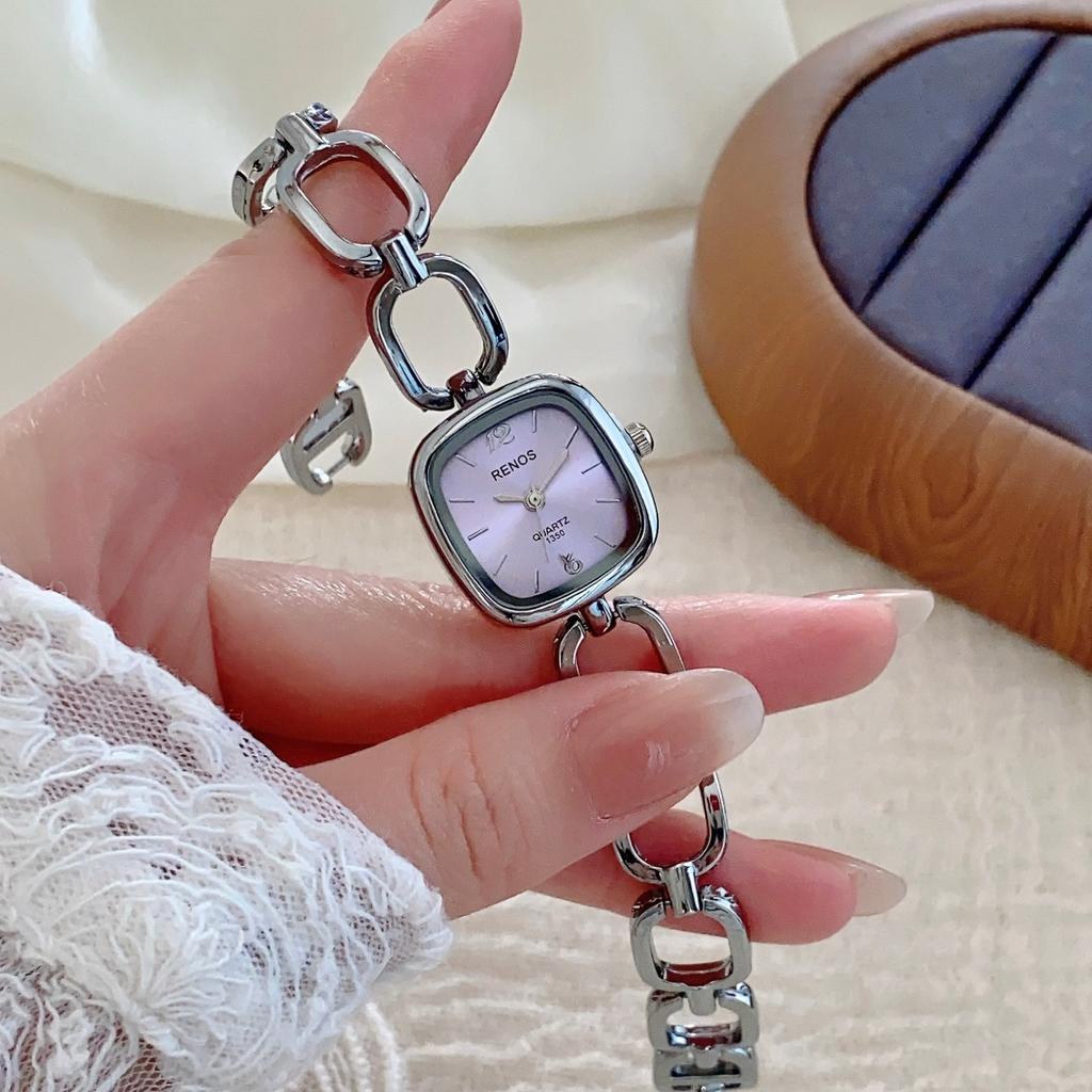 Silver Openwork Square Bracelet Women's Watch Minimalist Design Ladies Watches high quality Ladies Small Wristwatch montre femme