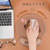 Newseego Mouse Pad with Integrated Wrist Memory Ergonomic Wrist Reduces Wrist for Gaming and Stylish Brown Bear Design Brown Rest, Foam, Cushion,