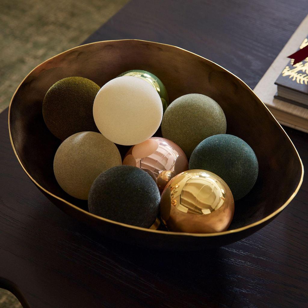 Christmas Ornament Set: DIY Flocked Ball Pendants with Gift Box for Tree Decoration