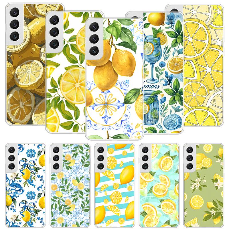 Sommerfrüchte Zitrone Handyhülle Für Samsung Galaxy S26 S25 Edge S24 S23 FE S22 Ultra S21 Plus S20 + Fundas Cover Coque Galaxy S25
