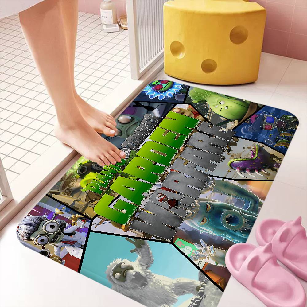 Classic Game P-Plants Vs Z-Zombies Hallway Carpet Non-Slip Laundry Room Mat Decor Balcony Child Living Room Bedside Area Rugs