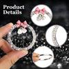 Butterfly Crystal Bell Starter Button Cover Sticker | Shiny Ring for Key Ignition Knob, Interior Car Decoration for Women, Without Battery