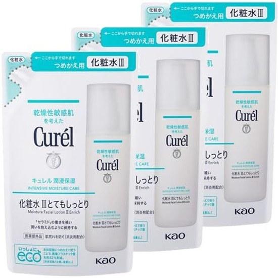 Curel Lotion III (Very Moisturizing) Refill 130ml x 3 (Mail Delivery)