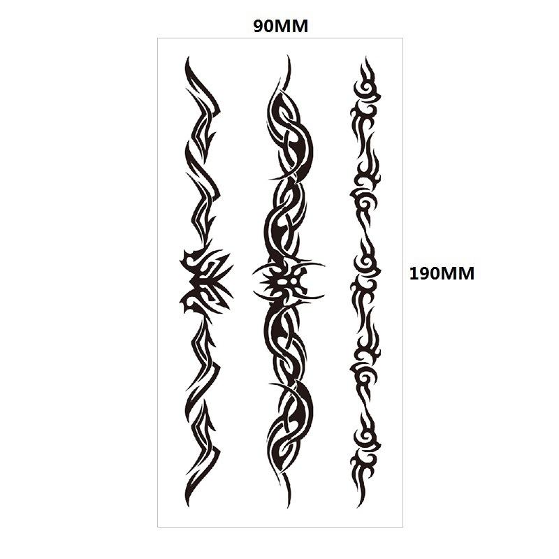 English Tattoo Sticker Feather Red Lip Totem Arm Circle Set Simulation Waterproof Tattoo Sticker