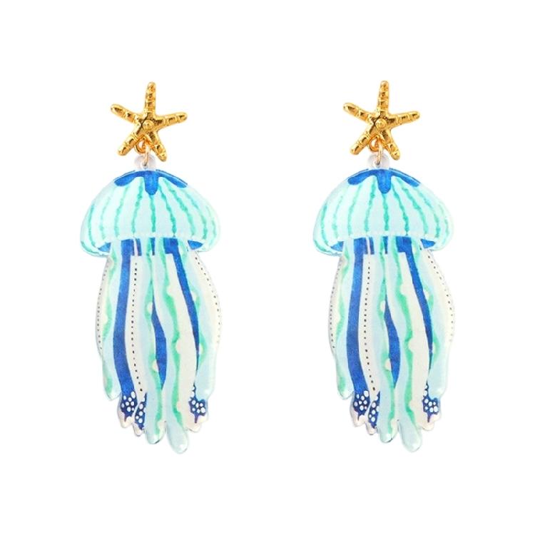 Elegant Water Themed Drop Earrings Unique Acrylic Handmade Fish Pendant Jewelry Lightweight and Comfortable Accessory