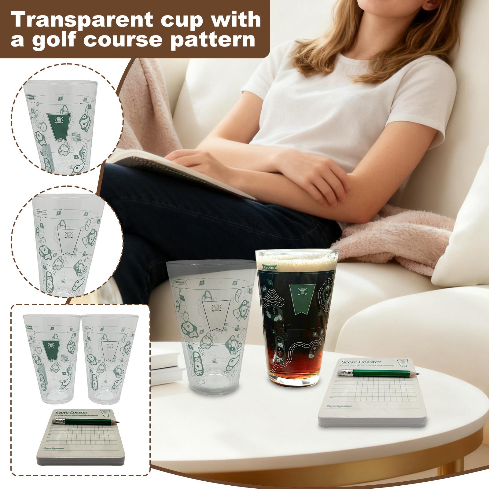 

Поле для гольфа на 9 лунок Пивной бокал, Смешные рождественские подарки для любителей гольфа 1 мл One Size