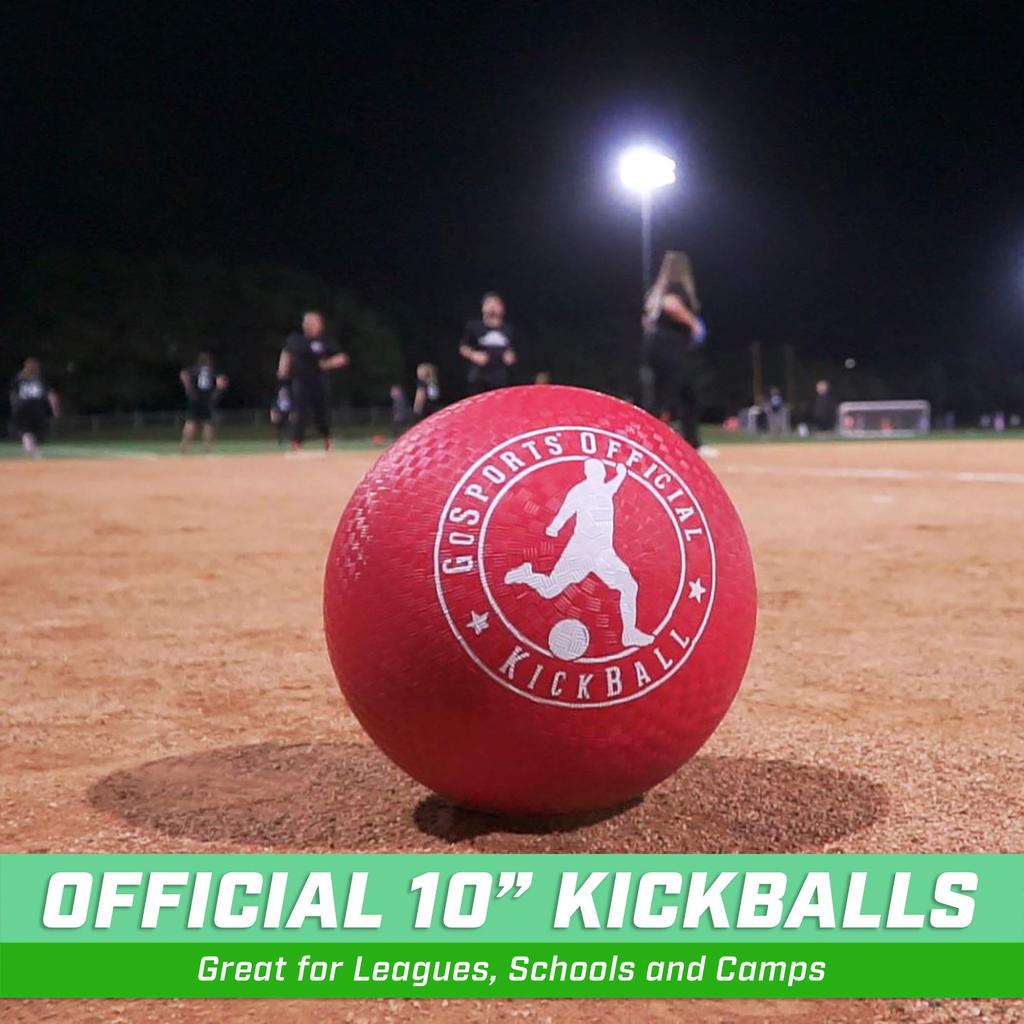Official GoSports Kickball with Pump (2-Pack) 10-Inch