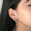 2025 New Cool Liquid Metal Geometric Irregular Zircon Earrings for Woman Man Asymmetrical Earrings Zircon Wholesale