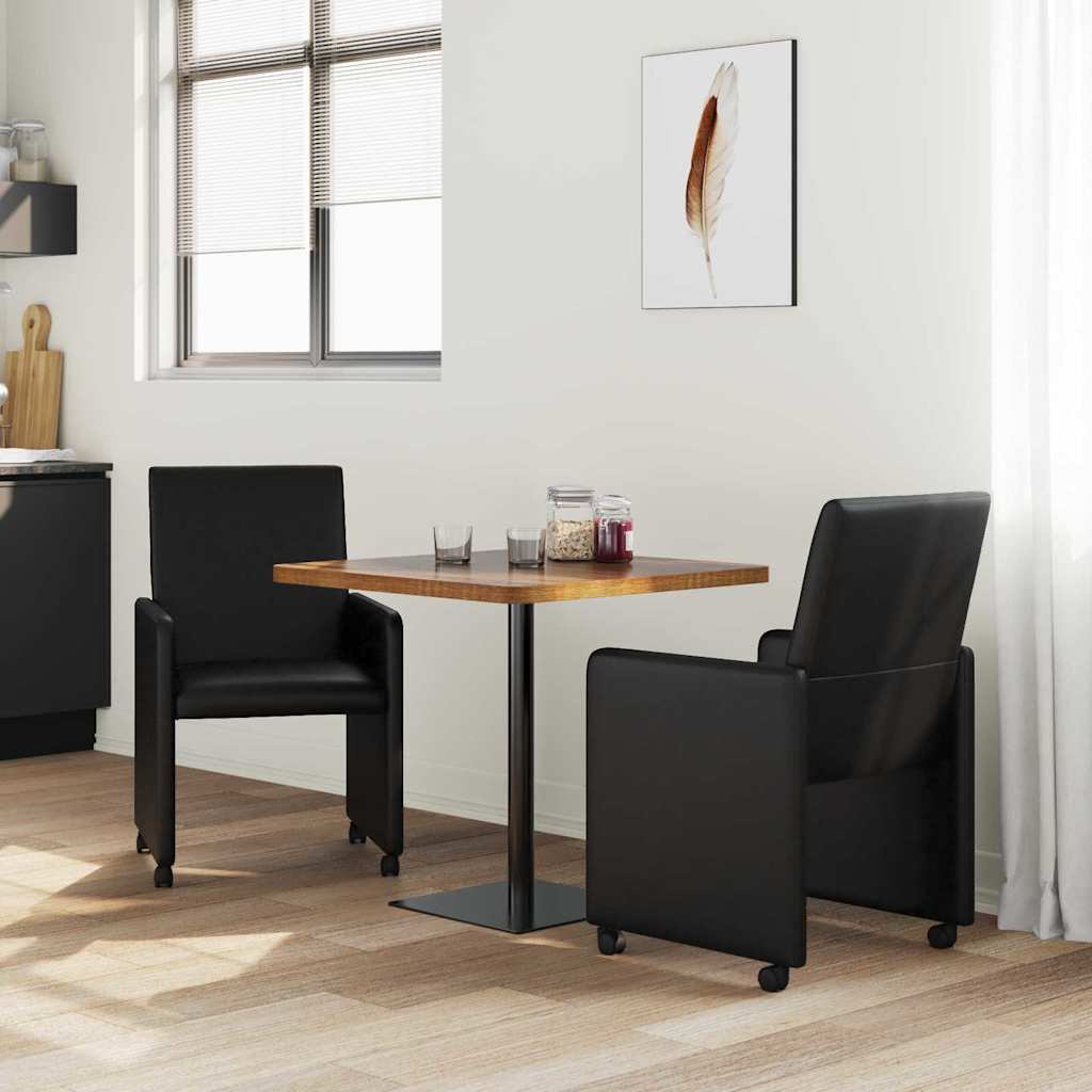 Dining Room Chairs with Casters 2 pcs Black 57 x 66 x 94 cm