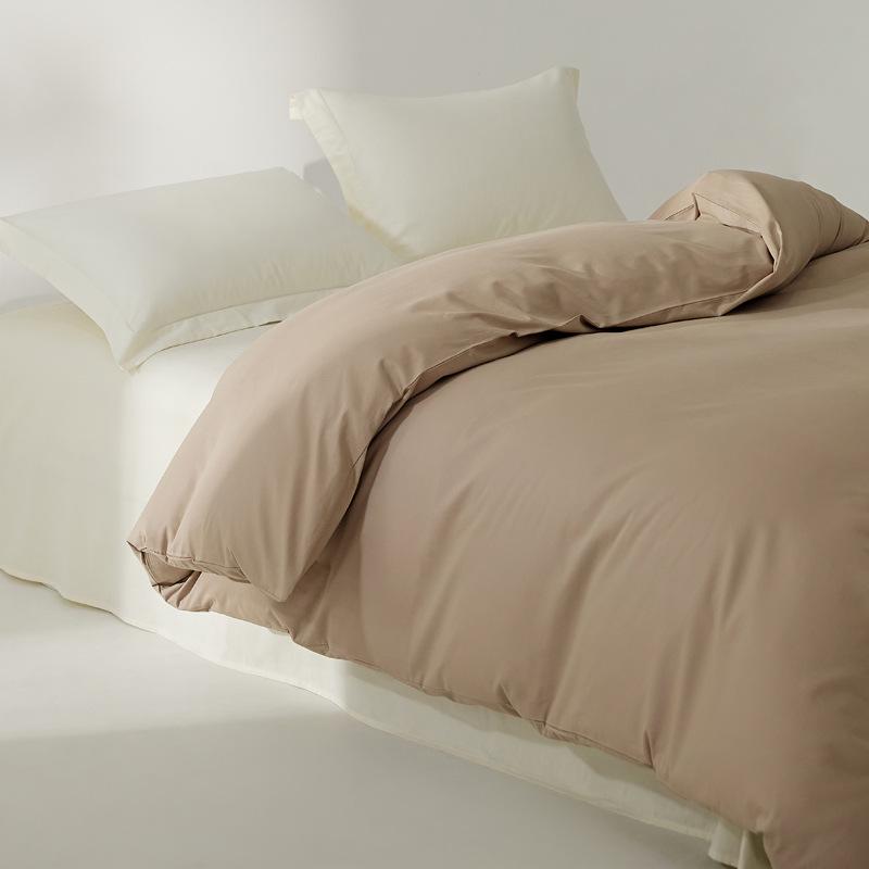 Xinjiang Long-Staple Pure Cotton Brushed Quilt Cover - Warm, Solid Color, Simple Design for Winter (Single/Double)