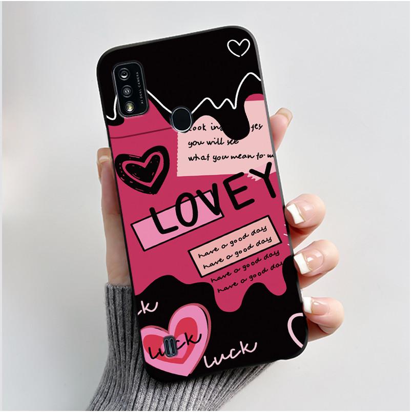 Phone Case For ZTE Blade A51/A7P Jelly Soft Black Cover New Stylish Pattern Dreamy Moon Sea ZTE Blade A51/A7P Casing