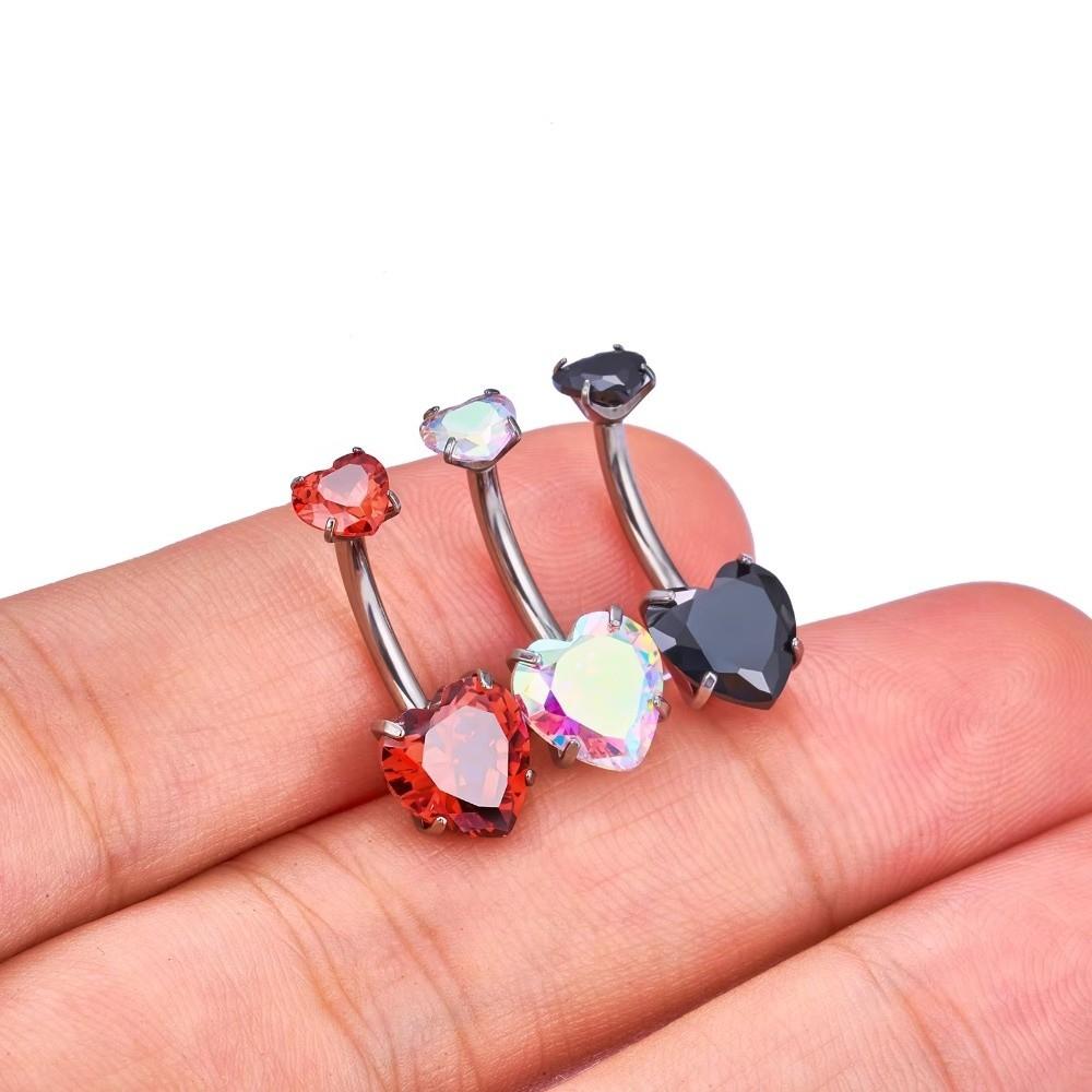 Heart Belly Piercing Internal Thread Body Jewelry Sexy Navel Rings  Girl
