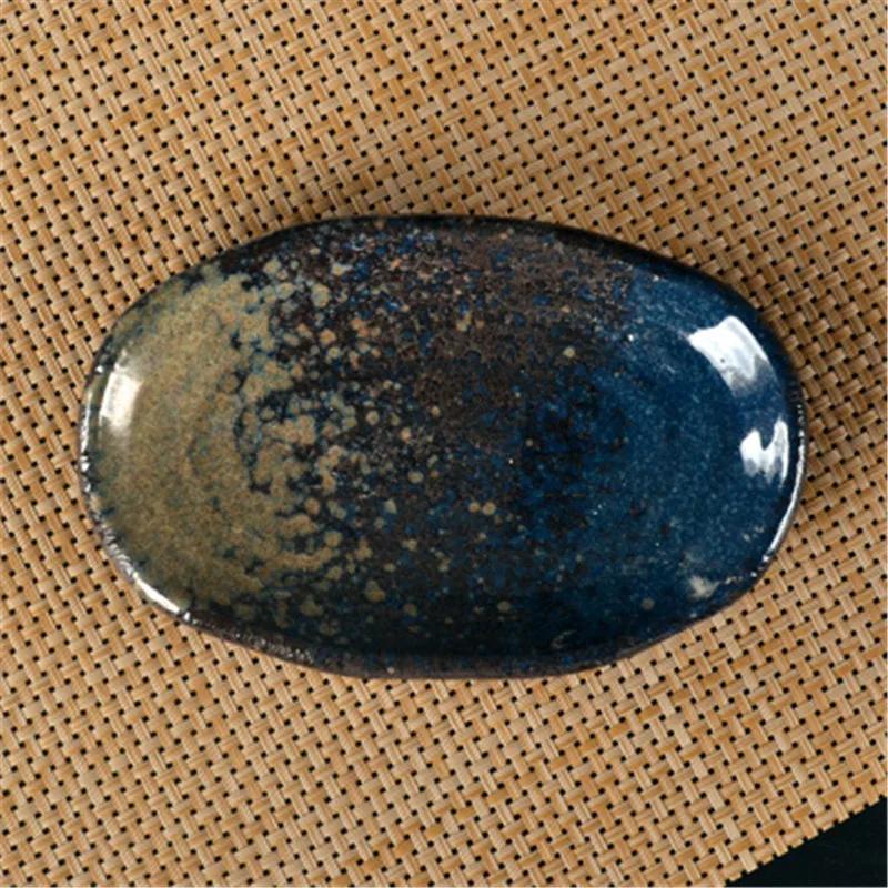 Oval Sushi Dish Japanese Ceramic Bone Plate Dinner Dishes Snack Ceramic Dinner Plates Dish Set Serving Dish Restaurant Supplies