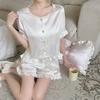 New pajamas women's spring and summer new jacquard national style retro court style high-end loungewear short-sleeved shorts