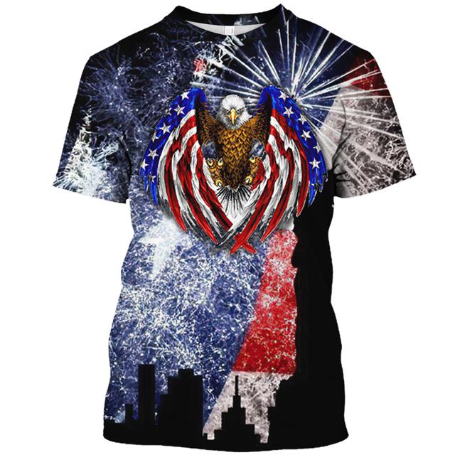 

Новая мужская футболка с принтом орла, топы с американским флагом и графическим рисунком, футболки с короткими рукавами, уличная одежда в стиле панк, модная мужская одежда XXXXXL мятный