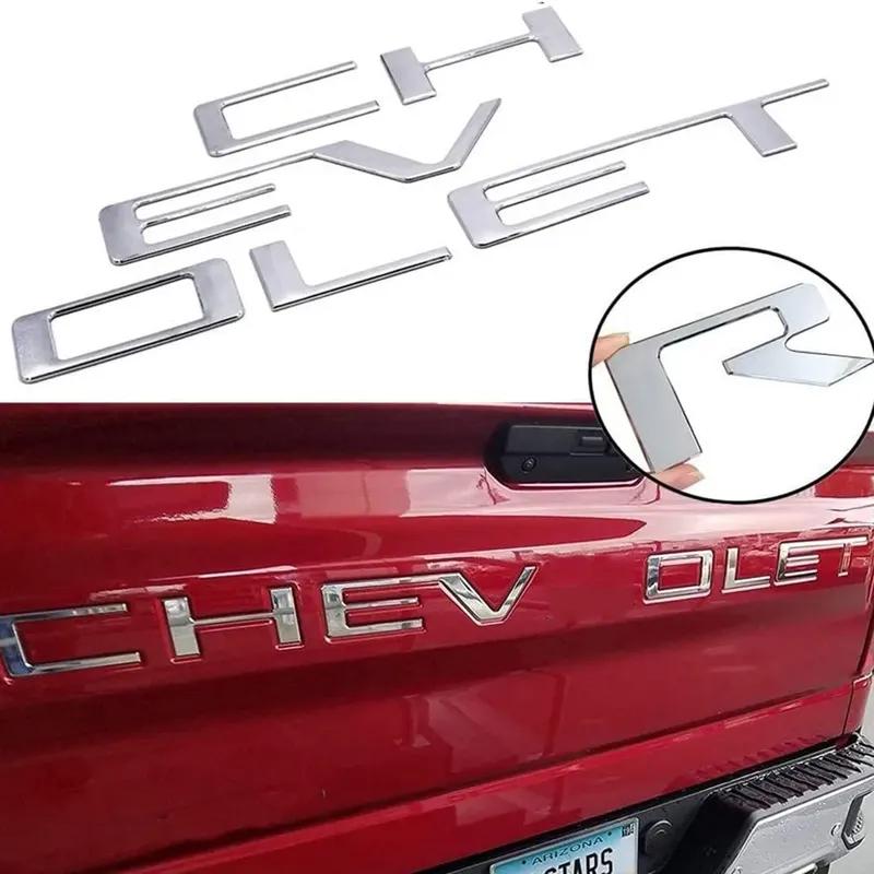 Tailgate ABS erts Letters Fit Suitable for Chevrolet Silverado 3D Raised Strong Adhesive Decals Letters Tailgate Emblems