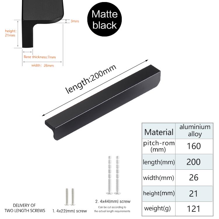 Black Kitchen Cabinet Drawer Long Pulls Gold Bathroom Cabinet Pulls Wardrobe Cupboard Door Handles Furniture Handles And Knobs