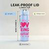 1PC Love Being Counselor Text Graphic,750ml Color Plastic Sports Water Bottle,Leakproof Flip Straw Lid,Suitable for Sports Office Home Use