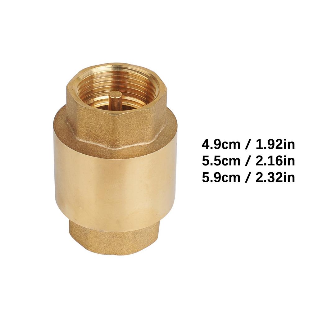 Brass Spring Loaded Check Valves Heavy Duty Internal Thread Design Vertical Mounting Suitable For Industrial Pipe System