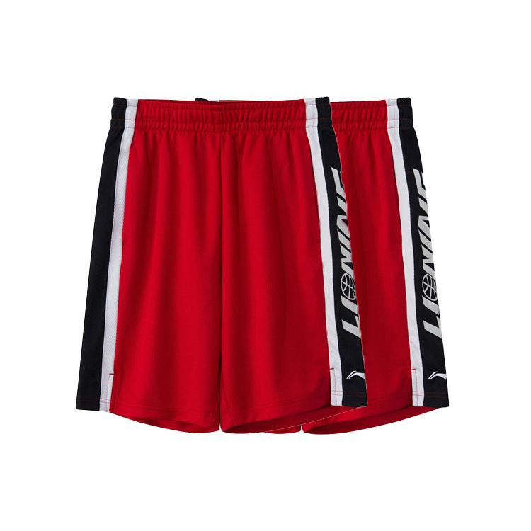 Li Ning Sports Basketball Collection Basketball Shorts Men's Red AAPR351-3